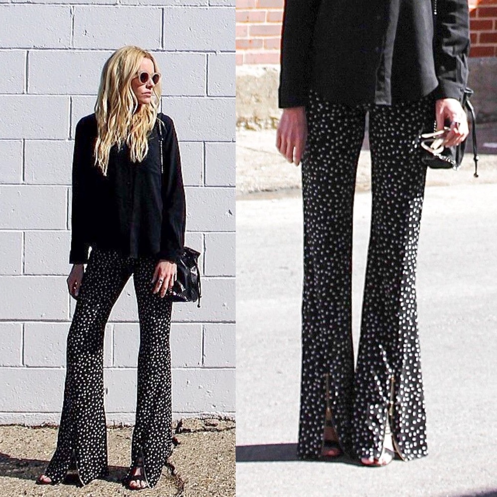 ✨RARE✨ STONE COLD FOX Majismo Linen Split Flared Pants in Black